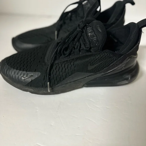 Nike Air Max 270 Triple Black Sneakers Men’s Size 8.5 - Picture 4 of 6
